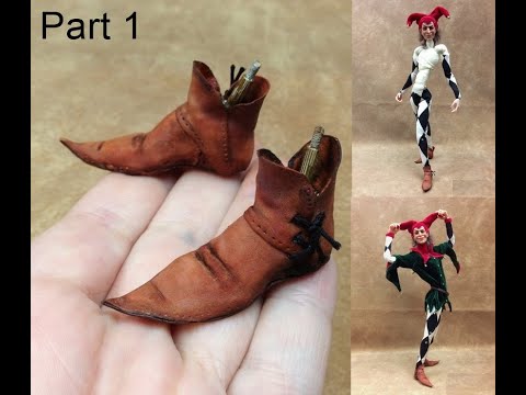 0008 Leather Poulaine Shoes for Stop Motion Puppet (Part 1) MOREZMORE