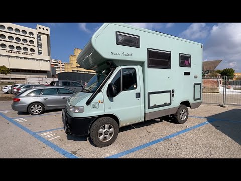 Woelcke Autark! Awesome B+ or mini Class C motorhome sighted in Matera, Italy.