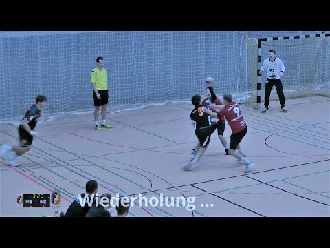 Handballregeln: 7m – mit Foul und Abwehrspieler im Torraum