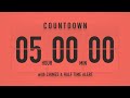 5 Hours Countdown Flip Timer / Chimes 🧡