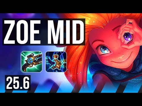 ZOE vs TRISTANA (MID) | 8/0/4, Legendary, 600+ games | EUW Challenger | 25.6