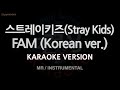 Stray Kids FAM Korean Ver Instrumental Karaoke Version