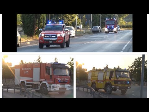 Vigili del Fuoco Empoli + VAB Limite sull'Arno + Prociv Castelfiorentino in sirena