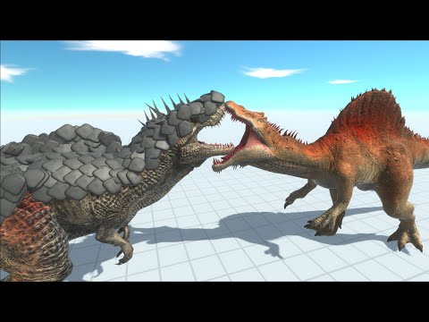 GIGANTOSAURUS VS DINOSAURUS UNITS EPIC BATTLE - ANIMAL REVOLT BATTLE SIMULATOR