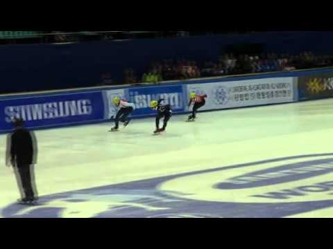 2013-14 ISU World Cup Short Track 2 Seoul (KOR) Heat 12 남자 500m (1)신다운