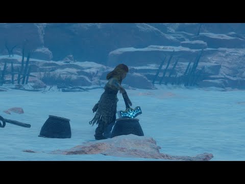 Thrud Finds Thor Hammer - God of War Ragnarok