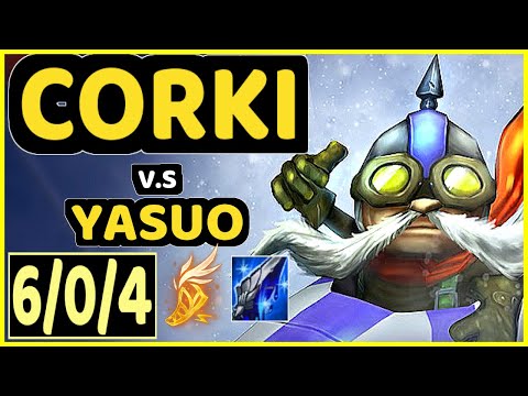 LVSYAN (CORKI) vs YASUO - 6/0/4 KDA MID GAMEPLAY - EUW Ranked MASTER