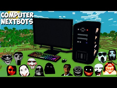 SURVIVAL GIANT COMPUTER JEFF THE KILLER and SCARY NEXTBOTS in Minecraft - Gameplay - Coffin Meme