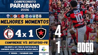 Campinense vs Botafogo-PB | Melhores Momentos | 5ª Rodada | Campeonato Paraibano 2026