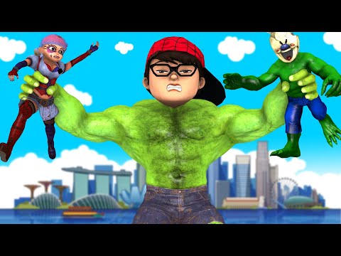 Good Nick Transform NickHulk rescue Tani Harley Quinn Vs Zombie Ice Scream - Scary Teacher 3D Story
