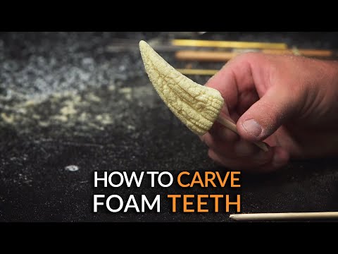 Styrofoam Prop Making - How to Carve Foam Teeth