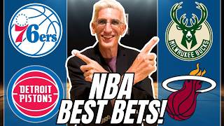 BEST NBA Bets Today! 76ers vs Pistons | Bucks vs Heat | Thursday NBA Predictions