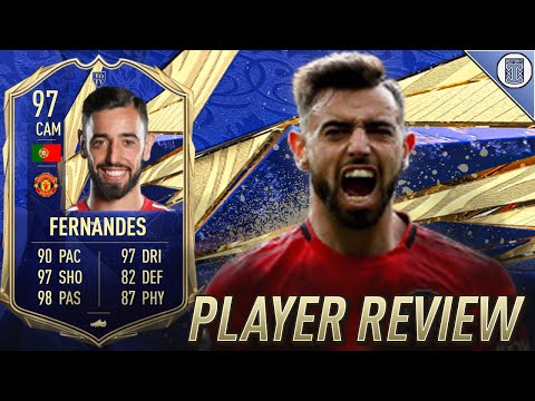 THE BEST MIDFIELDER EVER RELEASED! - 97 TOTY BRUNO FERNANDES PLAYER REVIEW! - FIFA 21 ULTIMATE TEAM