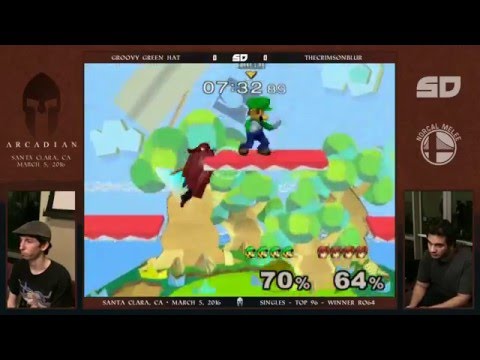 NorCal Arcadian 2016: Groovy Green Hat (Luigi) v TheCrimsonBlur (Marth) - Top 96 - Winner Ro32
