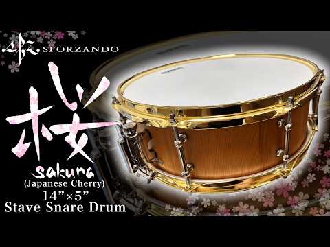 SFORZANDO 14" × 5" Sakura Stave Snare Drum image 10