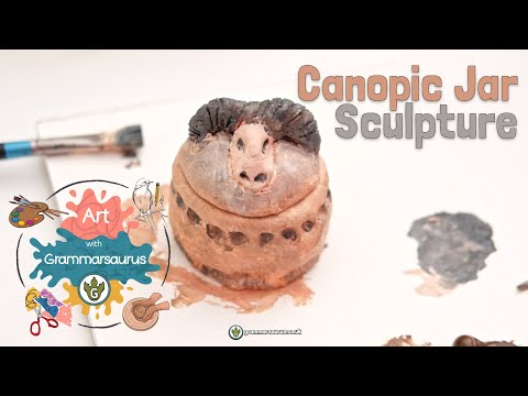 Art with Grammarsaurus - Sculpture - Canopic Jar Sculpture