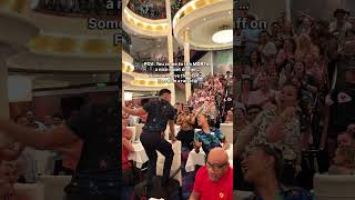 Freedom of the seas main dining room staff parade.🎉🕺🏼 #freedomoftheseas #cruiseparty #cruisefood