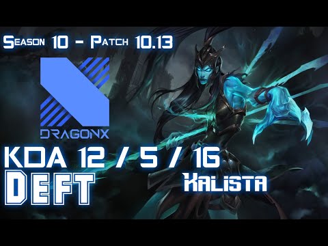 DRX Deft KALISTA vs ASHE ADC - Patch 10.13 KR Ranked
