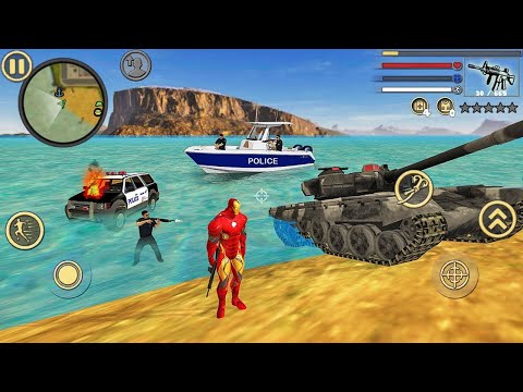 Iron Rope Hero: Vice Town City Crime Simulator #3 - Android Gameplay