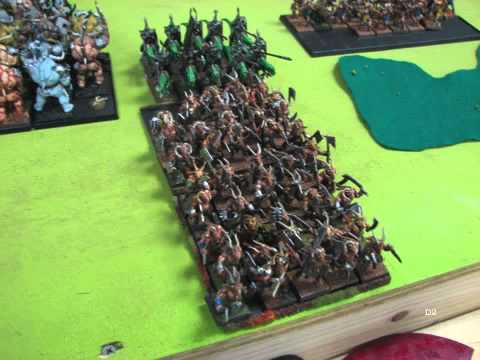 192 Minotaur Beastmen vs shooty Dark Elves 2500