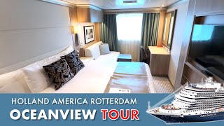 Holland America Rotterdam: Large Oceanview cabin tour (#1075 Cat C)