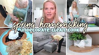 TAKING DOWN EASTER, COOKING, CLEANING, SHOPPING / SPRING HOMEMAKING MOTIVATION / SPRING 2024