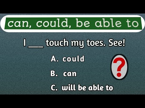 Can You score 10/10. Modal verbs ( can,could,be able to ) grammar quiz #ladla_education,