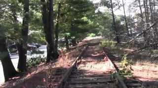 preview picture of video 'Central Massachusetts Railroad Waltham MA Linden St. to Bentley.'