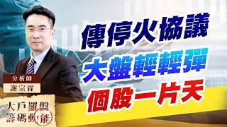 傳停火協議大盤輕輕彈個股一片天台積電 精材 臻鼎 台達電 全新 奇鋐｜大戶羅盤籌碼動能 ｜謝宗霖 (圖)
