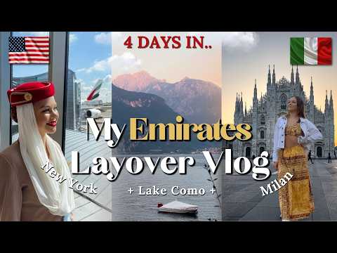 A day in the LIFE as EMIRATES Cabin Crew ✈️ 4 Days in MILAN & NYC ✨Vlog✨