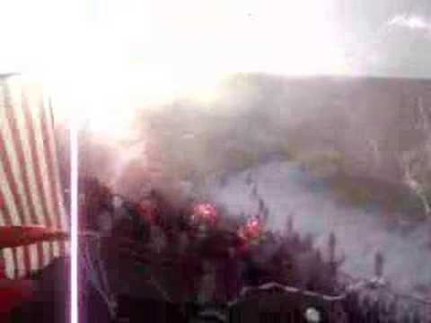 "Independiente Santa Fe - La Gran Salida" Barra: La Guardia Albi Roja Sur &bull; Club: Independiente Santa Fe