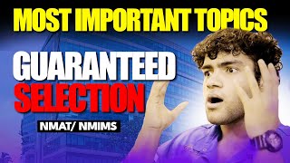 Most Important Topics for NMAT 2024 | Nmims Selection Guaranteed✅ | Nmims Mumbai