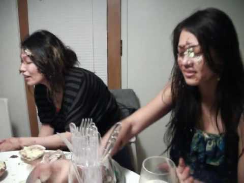 jules, sue and Ida with cake