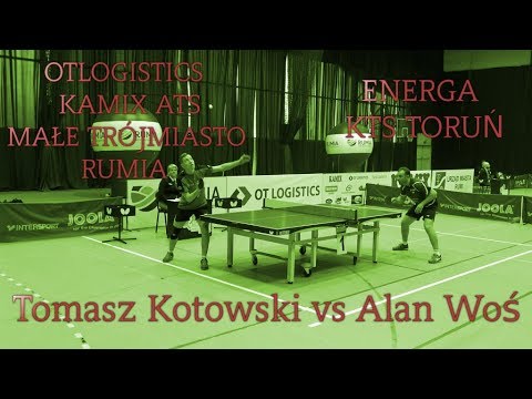 Tomasz Kotowski vs Alan Woś [Pierwsza liga tenisa stołowego w Polsce]