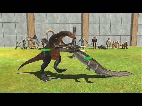DINOSAURS + GIANT INVERTEBRATES VS INFERNALS + REPTILES Tournament - Animal Revolt Battle Simulator