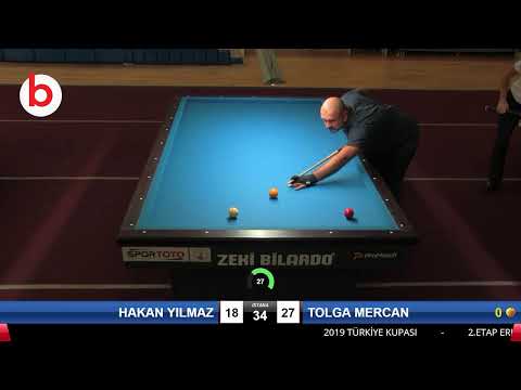 HAKAN YILMAZ & TOLGA MERCAN Bilardo Maçı - 2019 TÜRKİYE KUPASI 2.ETAP ERKEKLER-1.TUR