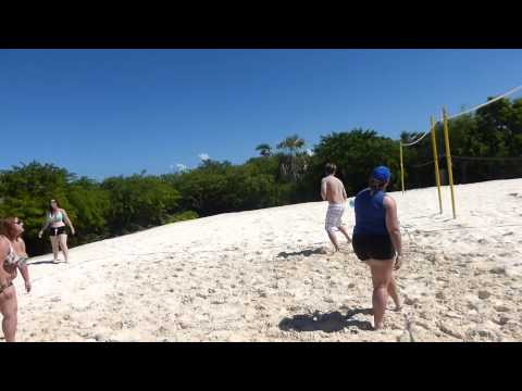 BSB Cruise 2014- Beach Party Nick and Brian volleyball