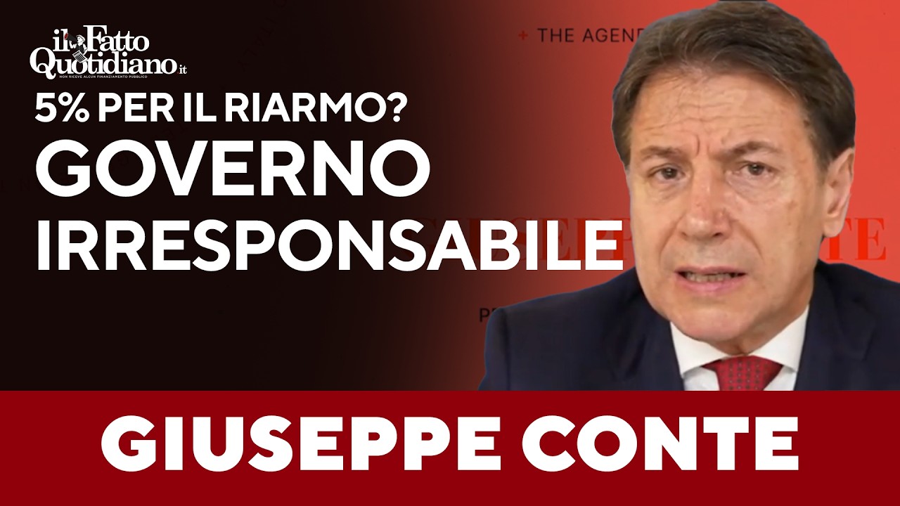 Conte contro la politica di riarmo: “Nessun vantaggio nell’escalation militare. Spese insostenibili"