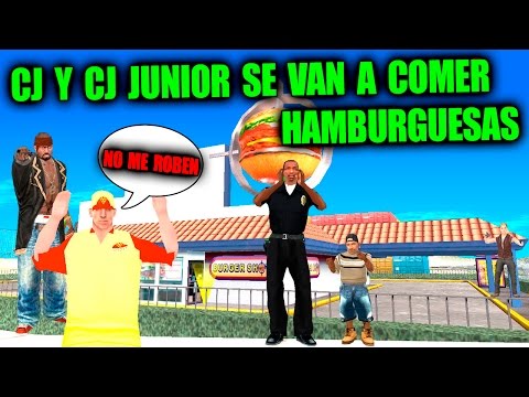 Cj y Cj junior se van a Comer Hamburguesas - Loquendo - Gta san andreas