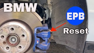 How to Retract Electronic Parking Brake BMW EPB Maintenace mode DIY Easy