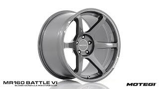 18" Motegi Racing MR160 Battle VI (USA Warehouse) Gloss Gunzilla With Machined Lip Alloy Wheels
