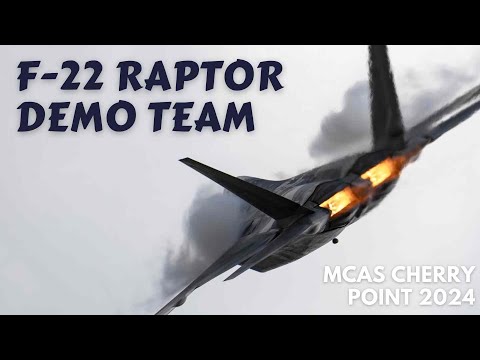 F22 RAPTOR DEMO MCAS CHERRY POINT 2024 WITH FLARES