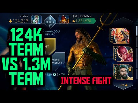 Injustice 2 Mobile - 124k vs 1.3M / Arena Session / Intense Fight
