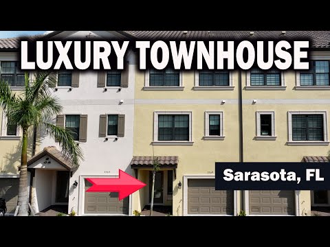 TOUR OF A 3-STORY LUXURY Townhouse In Sarasota Florida FOR SALE Near Siesta Key Beach!