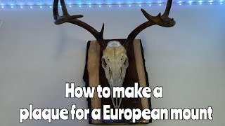 How to make a plaque European Mount