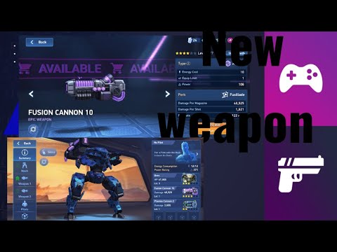 New weapon 🔫 Fusion cannon 10