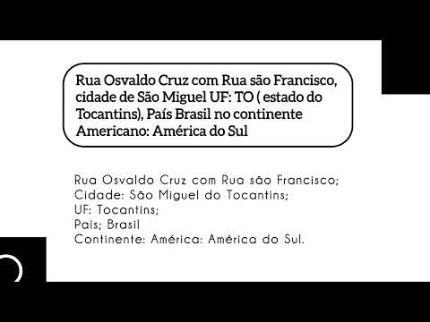 rua Osvaldo Cruz com rua São Francisco | cidade: São Miguel do Tocantins | Estado: Tocantins