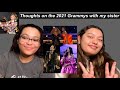 Thoughts on the 2021 Grammys with my sister Thoughts on the 2021 Grammys with my sister