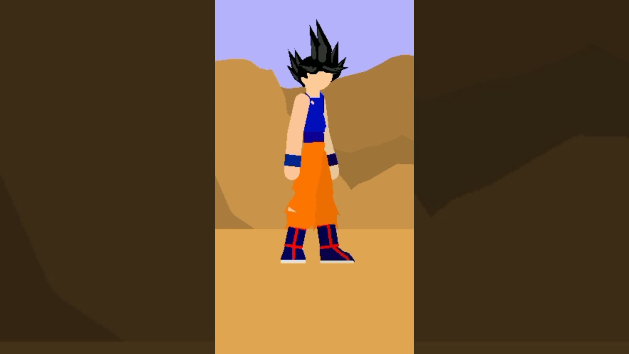 goku transforms in to a ssj |stick nodes|