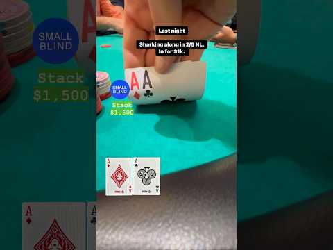 Absolutely BRUTAL poker bad beat. River card costs me $3,000 dollars with ACES😡🤬😤 #poker #vlog